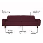 Sofá 02 Lugares Para Sala De Estar Marvin 150 Cm D02 Veludo M