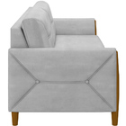 Sofá 02 Lugares Para Sala De Estar Pés Em Madeira 165 Cm Beri