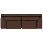 Sofá 02 Lugares Sala De Estar 180cm Europeu Couro Marrom - Gr