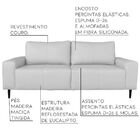 Sofá 02 Lugares Sala De Estar Recepção 200cm Brad Couro Branc