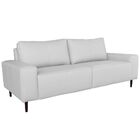 Sofá 02 Lugares Sala De Estar Recepção 200cm Brad Couro Branc