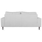 Sofá 02 Lugares Sala De Estar Recepção 200cm Brad Couro Branc