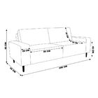 Sofá 02 Lugares Sala De Estar Recepção 200cm Brad Couro Marro