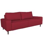 Sofá 02 Lugares Sala De Estar Recepção 200cm Brad Couro Verme