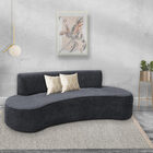 Sofá 03 Lugares 150 Cm Mônaco Poliéster Azul Acinzentado - Ca