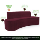 Sofá 03 Lugares 150 Cm Mônaco Veludo Vermelho - Casaepoltrona