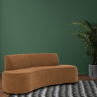 Sofá 03 Lugares 150cm Mônaco Bouclê Camel - Casaepoltrona