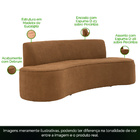 Sofá 03 Lugares 150cm Mônaco Bouclê Camel - Casaepoltrona