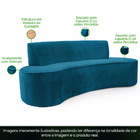 Sofá 03 Lugares 180 Cm Mônaco Veludo Turquesa - Casaepoltrona