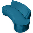 Sofá 03 Lugares 180 Cm Mônaco Veludo Turquesa - Casaepoltrona