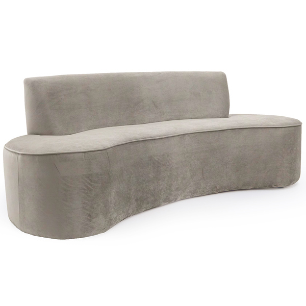 Sofá 03 Lugares 180cm Mônaco Veludo Bege - Nexta Casa