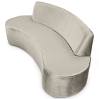 Sofá 03 Lugares 180cm Mônaco Veludo Bege - Nexta Casa