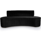 Sofá 03 Lugares 180cm Mônaco Veludo Preto - Nexta Casa