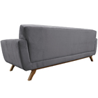 Sofá 03 Lugares 180cm Sala De Estar Miami Veludo Cinza - Next