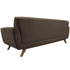 Sofá 03 Lugares 180cm Sala De Estar Miami Veludo Marrom Escur