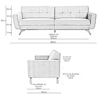 Sofá 03 Lugares 180cm Sala De Estar Miami Veludo Marrom Escur