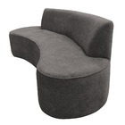 Sofá 03 Lugares 210 Cm Mônaco Poliéster Cinza - Casaepoltrona