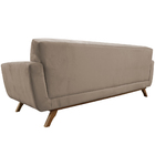 Sofá 03 Lugares 210cm Miami Base Madeira Veludo Bege - Nexta