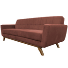 Sofá 03 Lugares 210cm Miami Base Madeira Veludo Terracota - N