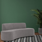 Sofá 03 Lugares 210cm Mônaco Bouclé Cinza - Nexta Casa