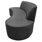 Sofá 03 Lugares 210cm Mônaco Corano Cinza - Nexta Casa