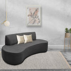 Sofá 03 Lugares 210cm Mônaco Corano Cinza - Nexta Casa