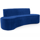 Sofá 03 Lugares 210cm Mônaco Veludo Azul Royal - Nexta Casa