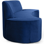 Sofá 03 Lugares 210cm Mônaco Veludo Azul Royal - Nexta Casa