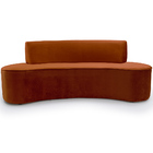 Sofá 03 Lugares 210cm Mônaco Veludo Camel - Nexta Casa