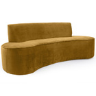 Sofá 03 Lugares 210cm Mônaco Veludo Mostarda - Nexta Casa