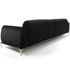 Sofá 03 Lugares 230 Cm Molino Base De Madeira Pés Rose Gold