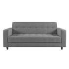 Sofá 03 Lugares Arezzo Linho Pés Chanfrado Tabaco D01 - D'ros