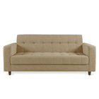 Sofá 03 Lugares Arezzo Suede Pés Chanfrado Tabaco D01 - D'ros