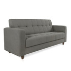 Sofá 03 Lugares Arezzo Suede Pés Chanfrado Tabaco D01 - D'ros