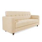 Sofá 03 Lugares Arezzo Suede Pés Chanfrado Tabaco D01 - D'ros