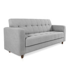 Sofá 03 Lugares Arezzo Suede Pés Chanfrado Tabaco D01 - D'ros