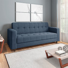 Sofá 03 Lugares Arezzo Suede Pés Chanfrado Tabaco D01 - D'ros