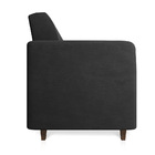 Sofá 03 Lugares Arezzo Suede Preto Pés Chanfrado Tabaco D01 -