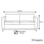 Sofa 03 Lugares Capri 200cm D'monegatto