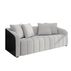 Sofá 03 Lugares Com Assento Fixo E Encosto Com Almofadas Solt