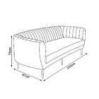 Sofá 03 Lugares Living 2,10 Itália Veludo Bege