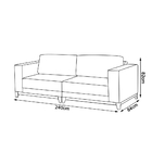 Sofá 03 Lugares Living 2,40 Bipartido Bariloche Com Base De M