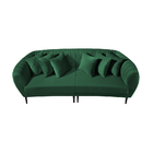 Sofá 03 Lugares Living 2,50 Itália Bipartido Veludo Verde