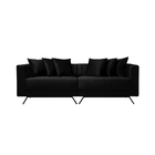 Sofá 03 Lugares Living 2,50 Taiti Bipartido Veludo Preto