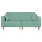 Sofá 03 Lugares Living Ponza Linho - Azul Turquesa
