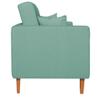 Sofá 03 Lugares Living Ponza Linho - Azul Turquesa