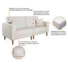 Sofá 03 Lugares Living Ponza Linho - Bege