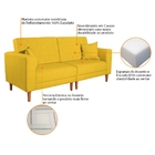 Sofá 03 Lugares Living Ponza Sintético - Amarelo