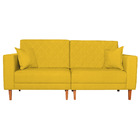 Sofá 03 Lugares Living Ponza Sintético - Amarelo