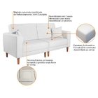 Sofá 03 Lugares Living Ponza Sintético - Branco